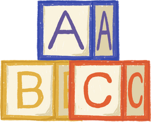 Hand-drawn Kids Alphabet Blocks